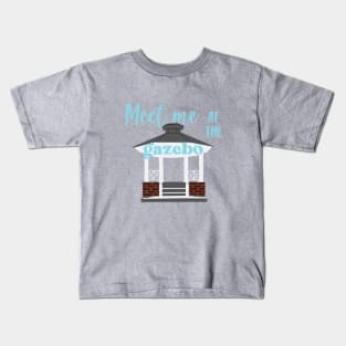 Meet Me at the Gazebo Blue Kids T-Shirt